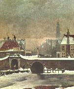 Wouter Johannes van Troostwijk The Raampoortje Gate at Amsterdam Spain oil painting reproduction